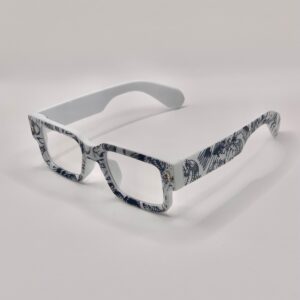 Vintage Square Glasses VSG61299 White Frame
