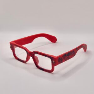 Vintage Square Glasses VSG87103 Red Frame