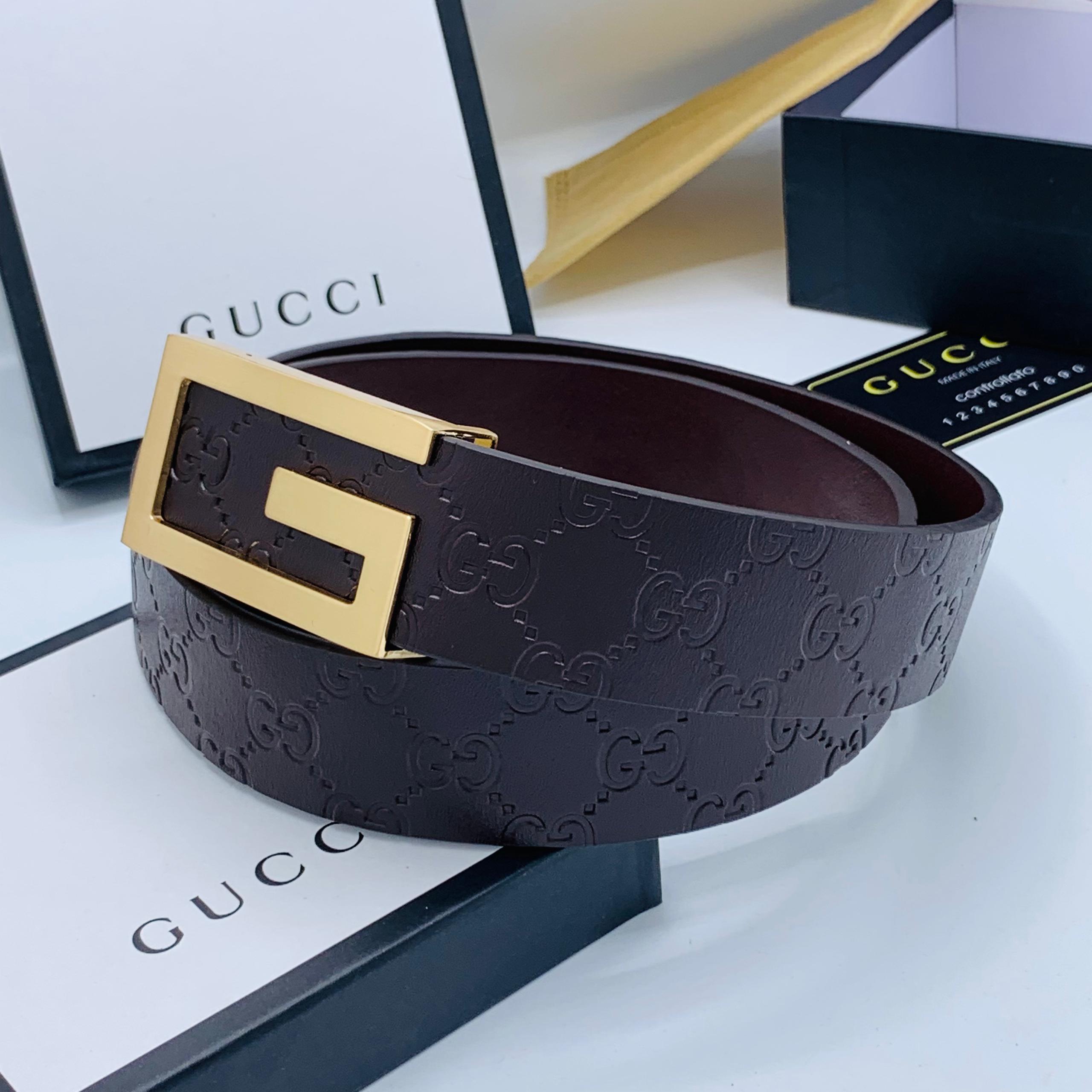 GUC21114 Brown Leather Belt