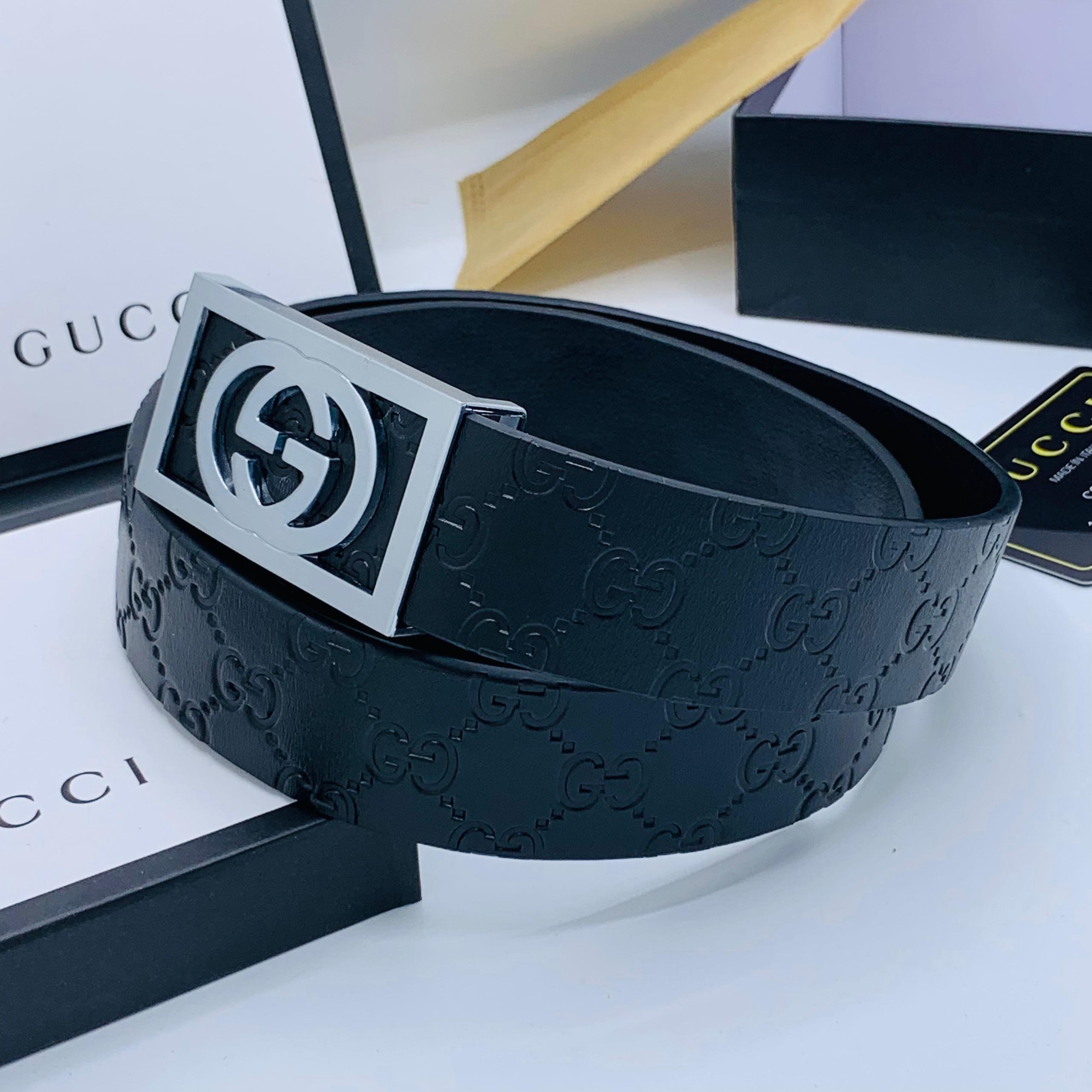 GUC28441 Black Leather Belt