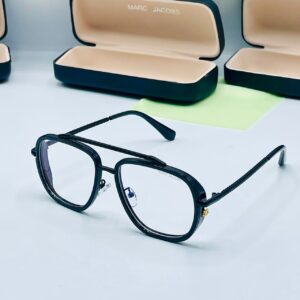 MJC90125 Black Frame Transparent Glasses